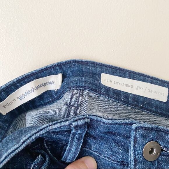 Pilcro & The Letterpress | Slim Boyfriend Sequin Patch Jeans Size 24 Petite - Picture 7 of 8